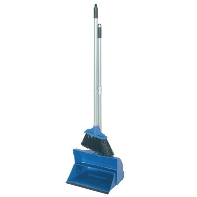 Blue Long Handled Dustpan and Brush Colour Coded - The Dustpan and Brush Store