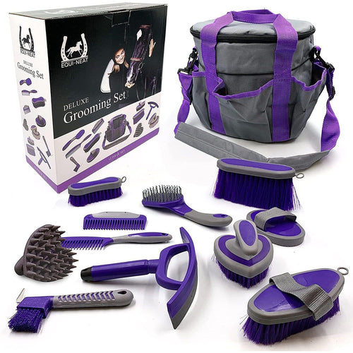 Equi-Neat 12pc Equestrian Horse Grooming Kit Set