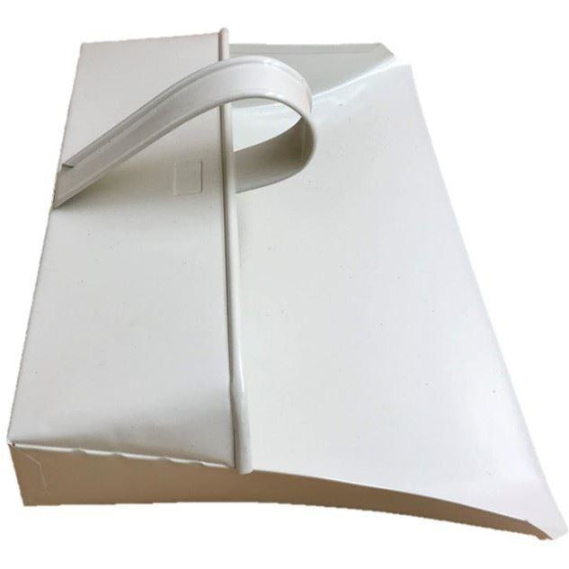Cream Hooded Metal Dustpan Traditional Stylish Design - The Dustpan and Brush Store