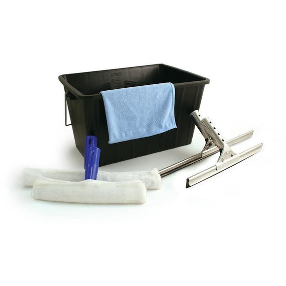 Professional Window Cleaning Equipment Set Washing Cloth Squeegee Bucket Sponge - The Dustpan and Brush Store