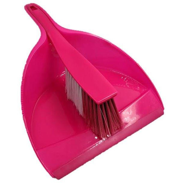 Pink Dustpan and Brush Set