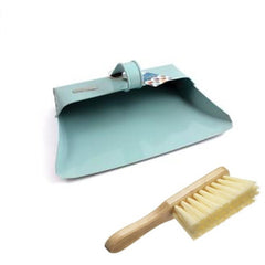Metal Dustpan and Brush Traditional Hooded Closed Dust Pan and Soft Hand Brush - The Dustpan and Brush Store