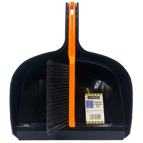 The TRADE Jumbo Dustpan and Large Brush Set - Ideal for Builders, Joiners etc