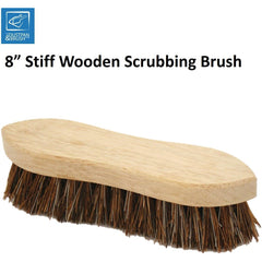 Traditional Natural Stiff Bassine Wooden Scrubbing Brush Hand Deck Scrub Brush - The Dustpan and Brush Store