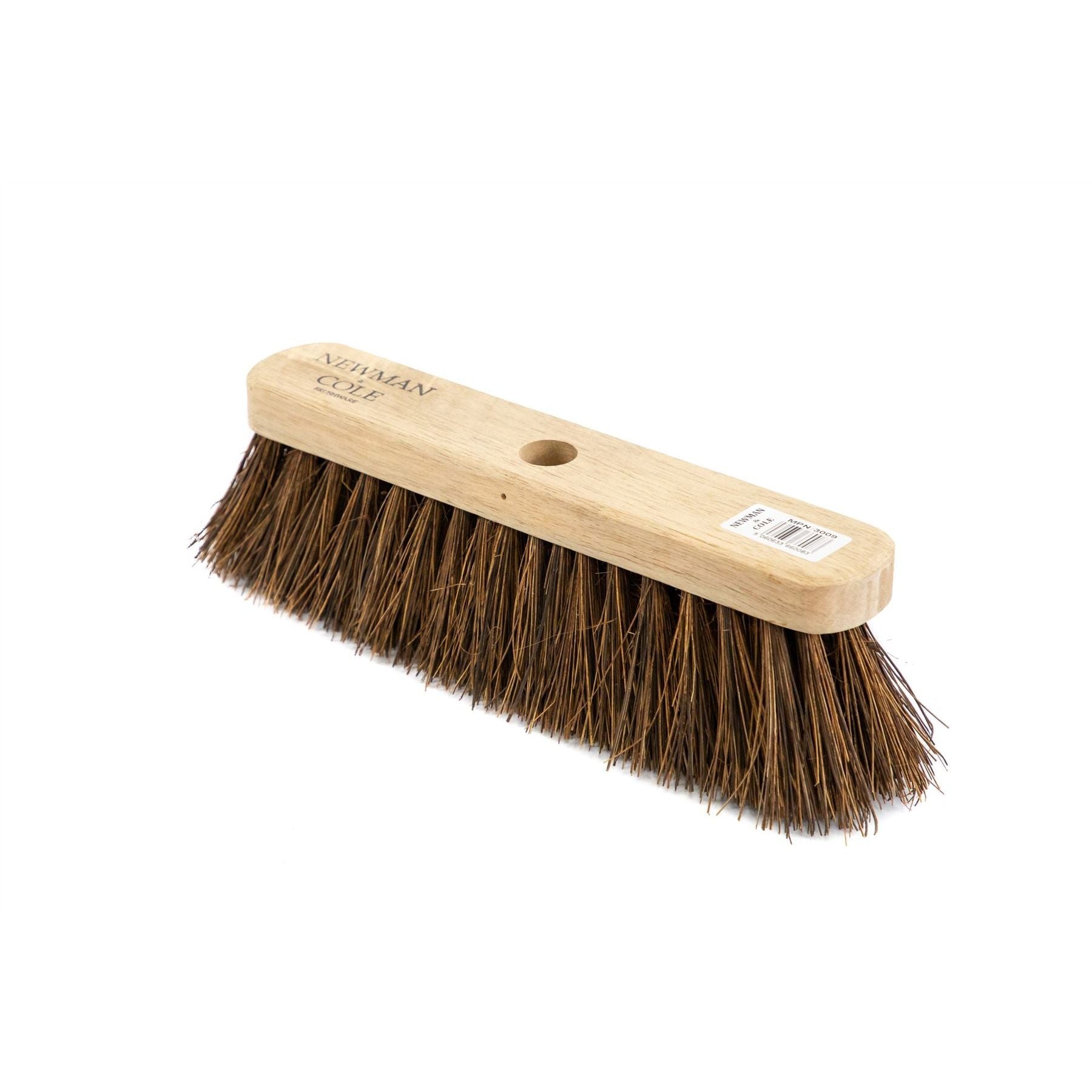 Newman and Cole 12" Natural Bassine Broom Head with Hole