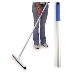 Blue 18" Floor Squeegee Colour Coded Food Hygiene Floor Scraper Cleaner and Handle - The Dustpan and Brush Store