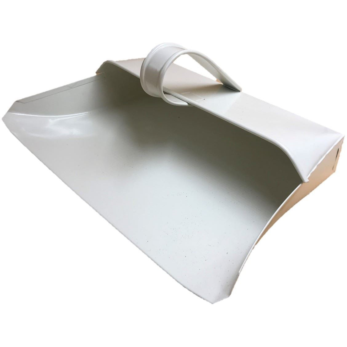 Cream Hooded Metal Dustpan Traditional Stylish Design - The Dustpan and Brush Store