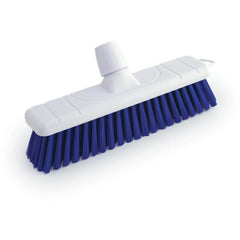 Blue 12" 300mm Soft Colour Coded Food Hygiene Brush Sweeping Broom Head Only - The Dustpan and Brush Store