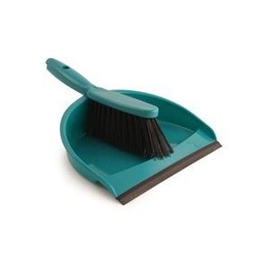 GREEN Dustpan and Soft Brush - Colour Coded - The Dustpan and Brush Store