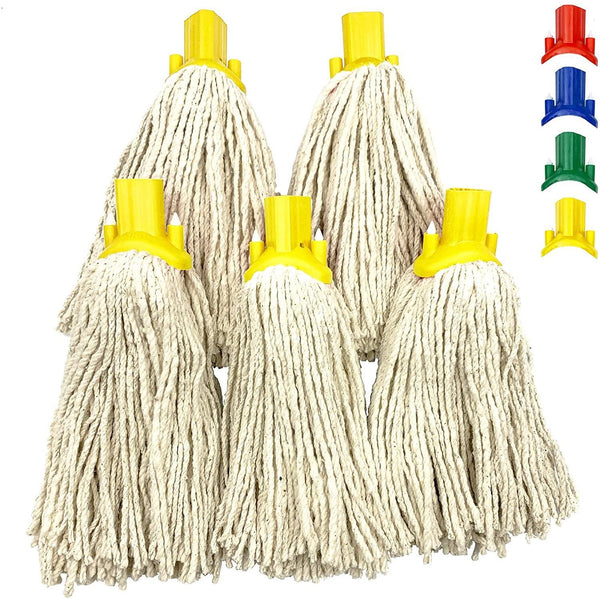 Cotton Mop Head 12PY - Yellow - Pack of 5