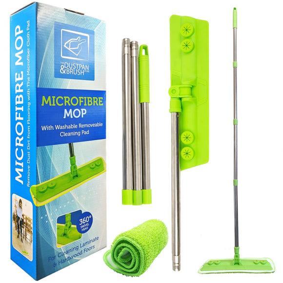 Laminate Floor Mop with Washable Microfibre Removable Cleaning Pad