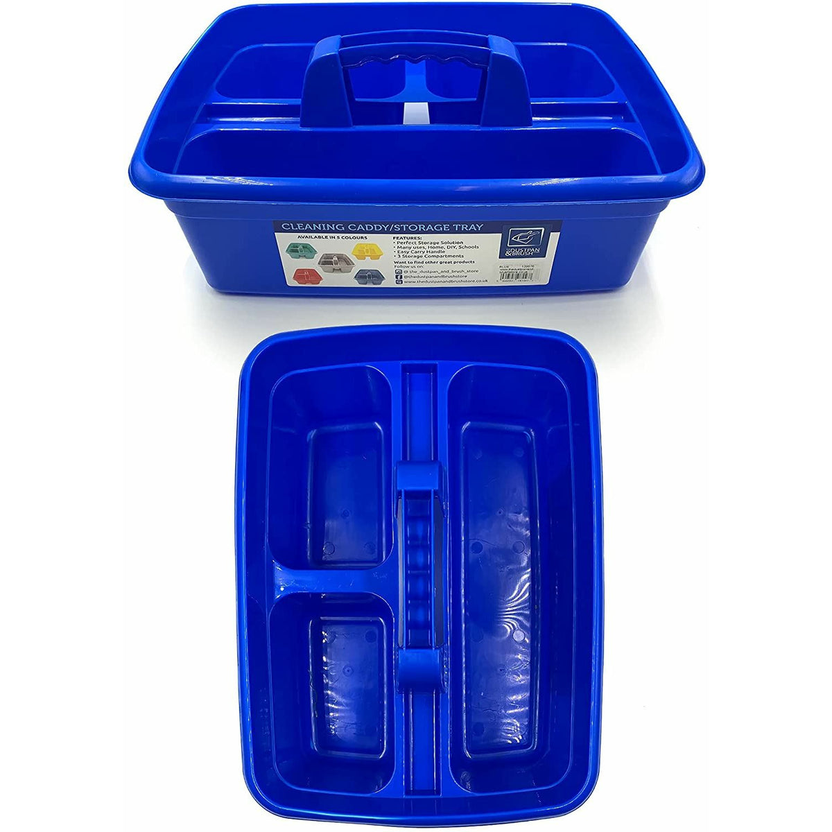 Blue Plastic Caddy Cleaners Carry All Storage Tote Tray Basket for Bottles etc