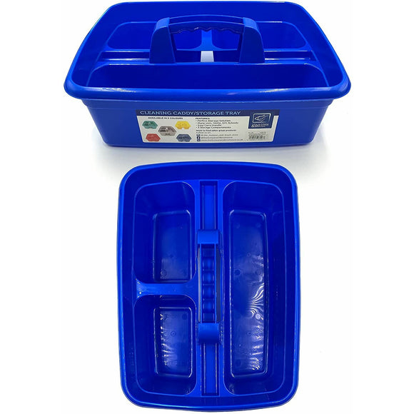 Blue Plastic Caddy Cleaners Carry All Storage Tote Tray Basket for Bottles etc