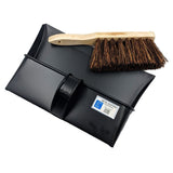 Metal Dustpan and Brush Traditional Strong Metal Hooded Dust Pan and Stiff Hand Brush