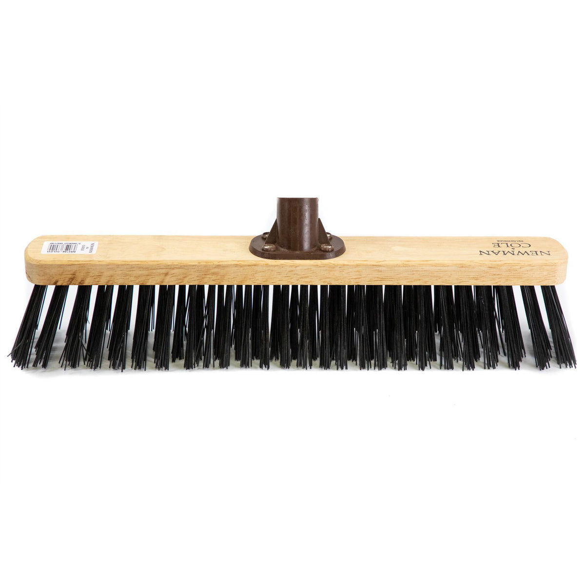 Newman and Cole 18" Stiff Synthetic Broom Head with Plastic Socket - The Dustpan and Brush Store