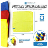 TDBS 4 Packs of 3 Microfibre Cloths (12pc)