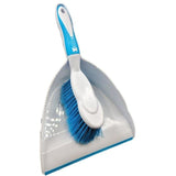 Deluxe Dustpan and Brush Set in Blue