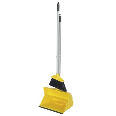 Yellow Long Handled Dustpan and Brush Colour Coded - The Dustpan and Brush Store