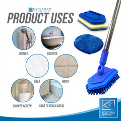 Bathroom Cleaning Set with 4 Piece Handle