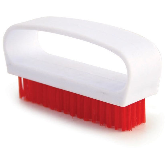 Red Nail Brush Colour Coded Food Hygiene Hand Cleaning Nail Scrubbing Brush - The Dustpan and Brush Store