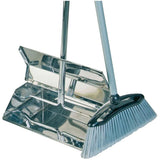 Stainless Steel Metal Long Handled Lobby Dustpan and Brush, Strong and Industrial - The Dustpan and Brush Store
