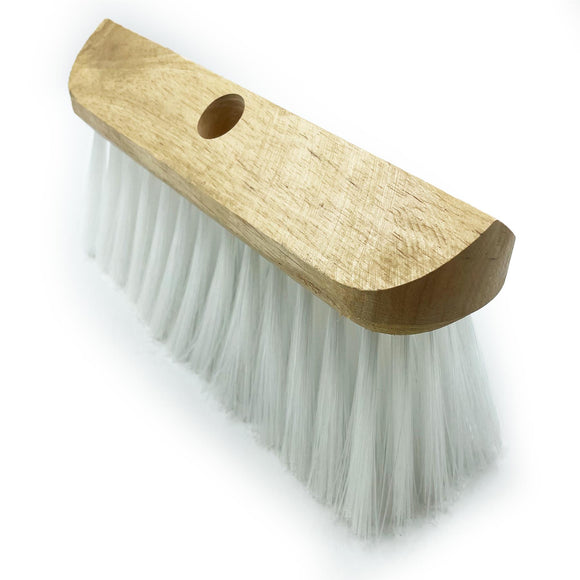 Universal Wooden Gutter Lawn Sweeper Brush Broom Wood Head with Synthetic Bristles