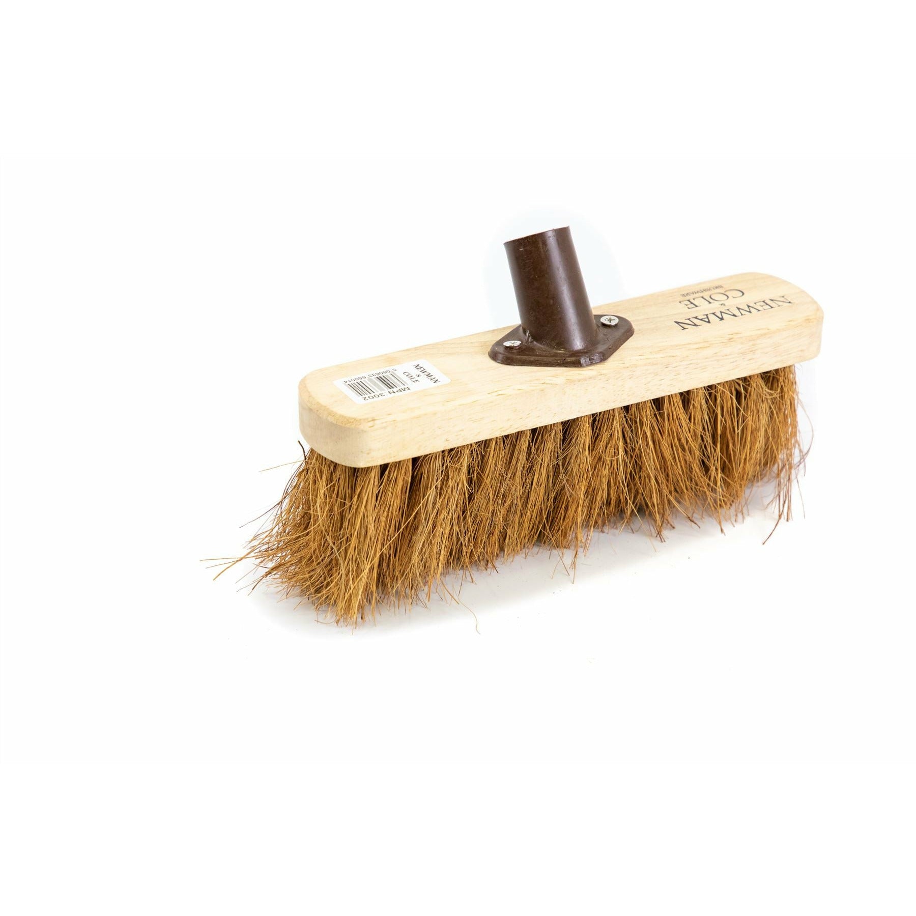 10" Newman and Cole Natural Coco Broom Head with Plastic Socket