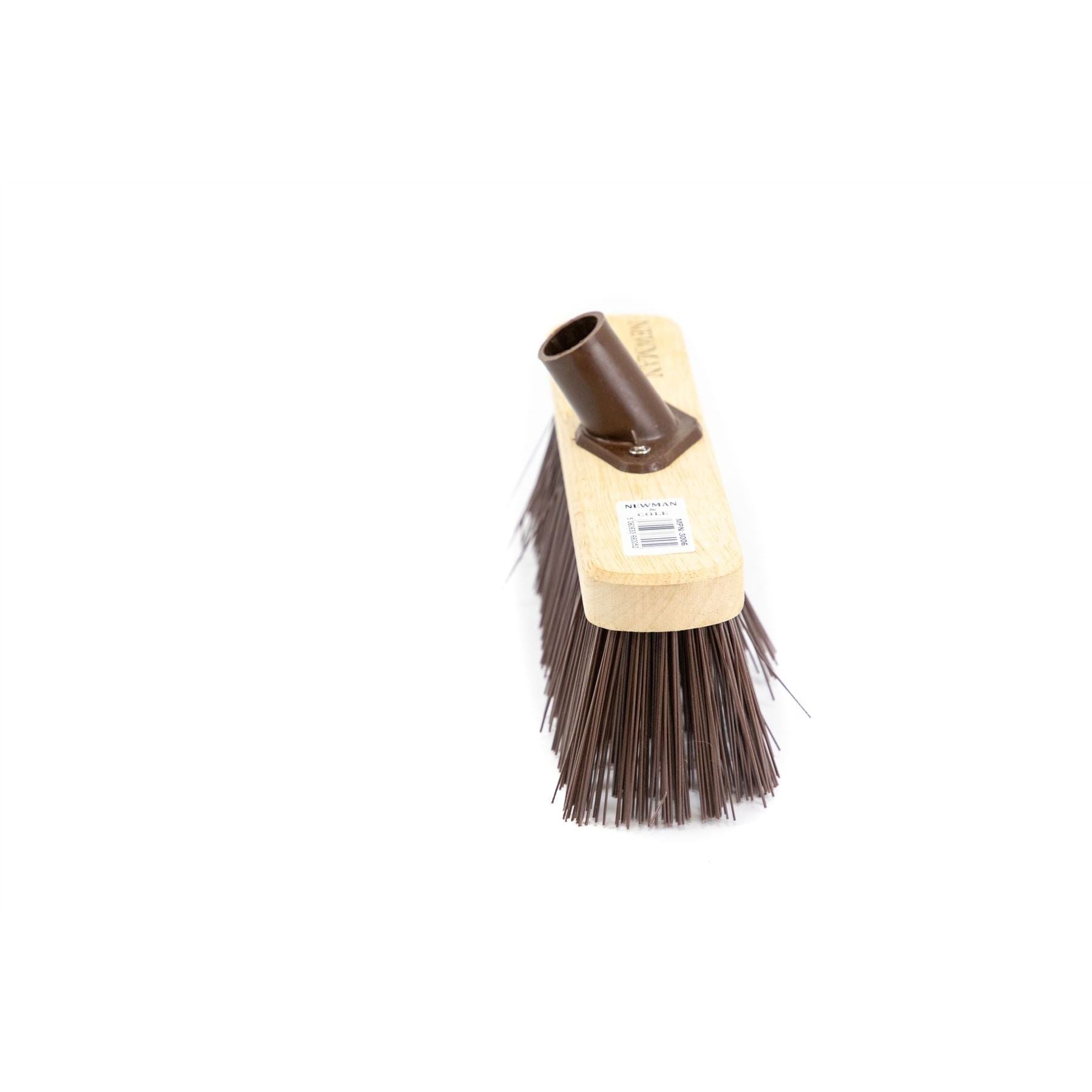 Newman and Cole 10" Stiff Synthetic Broom Head with Plastic Socket Supplied with Handle