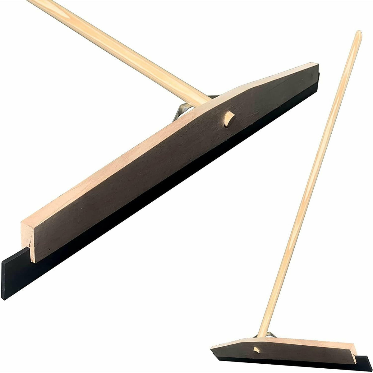 Newman and Cole 24" Wooden Floor Squeegee & 1 1/8 Taper Handle