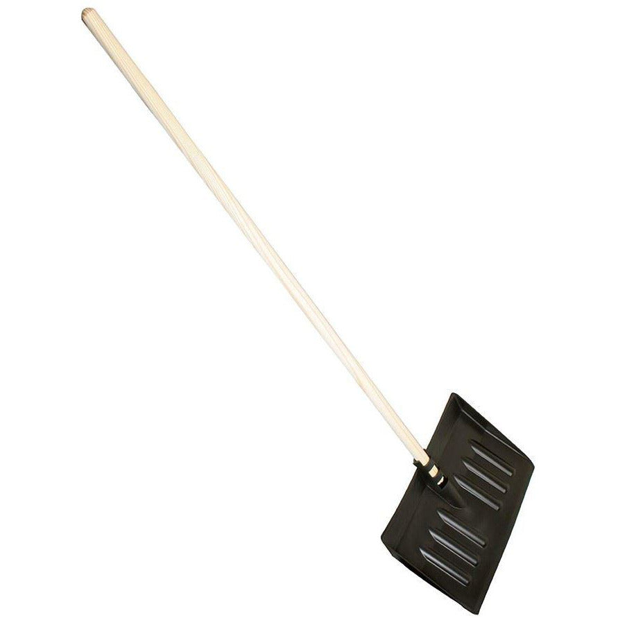 Plastic Snow Scoop Shovel Head and Wooden Hanlde - The Dustpan and Brush Store