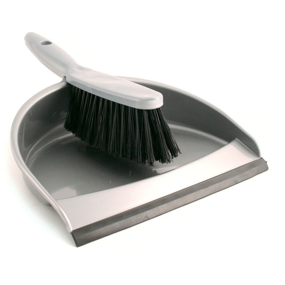 Plastic Dustpan and Brush Set Value Dust Pan with Stiff Hand Brush - The Dustpan and Brush Store