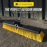 24" Large Yard Broom with Multi Section Handle