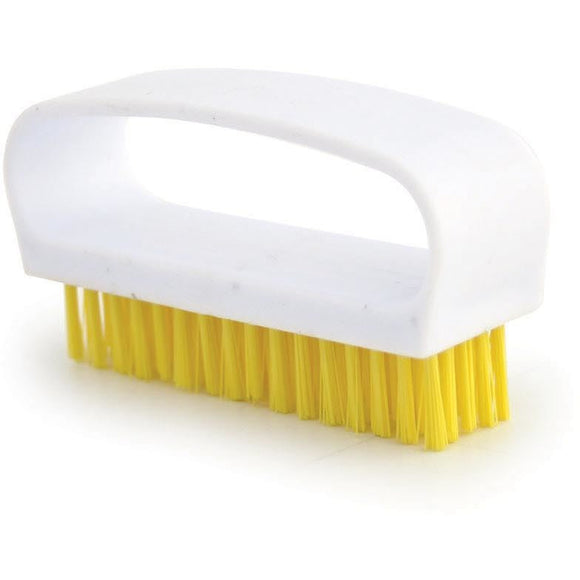 Yellow Nail Brush Colour Coded Food Hygiene Hand Cleaning Nail Scrubbing Brush - The Dustpan and Brush Store