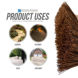 10" Stiff Bassine Broom and Wooden Handle