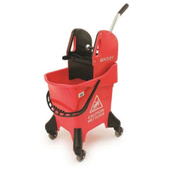 Red Large Heavy Duty Ergo 31L Kentucky Mop Bucket on Wheels with Wringer - The Dustpan and Brush Store