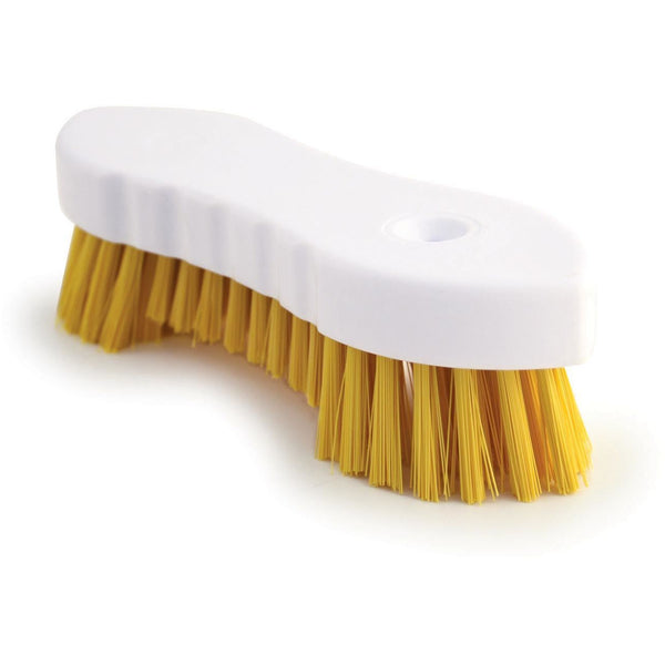 Yellow Scrubbing Brush Food Hygiene Stiff Double Winged Floor Scrub Hand Deck Brush - The Dustpan and Brush Store