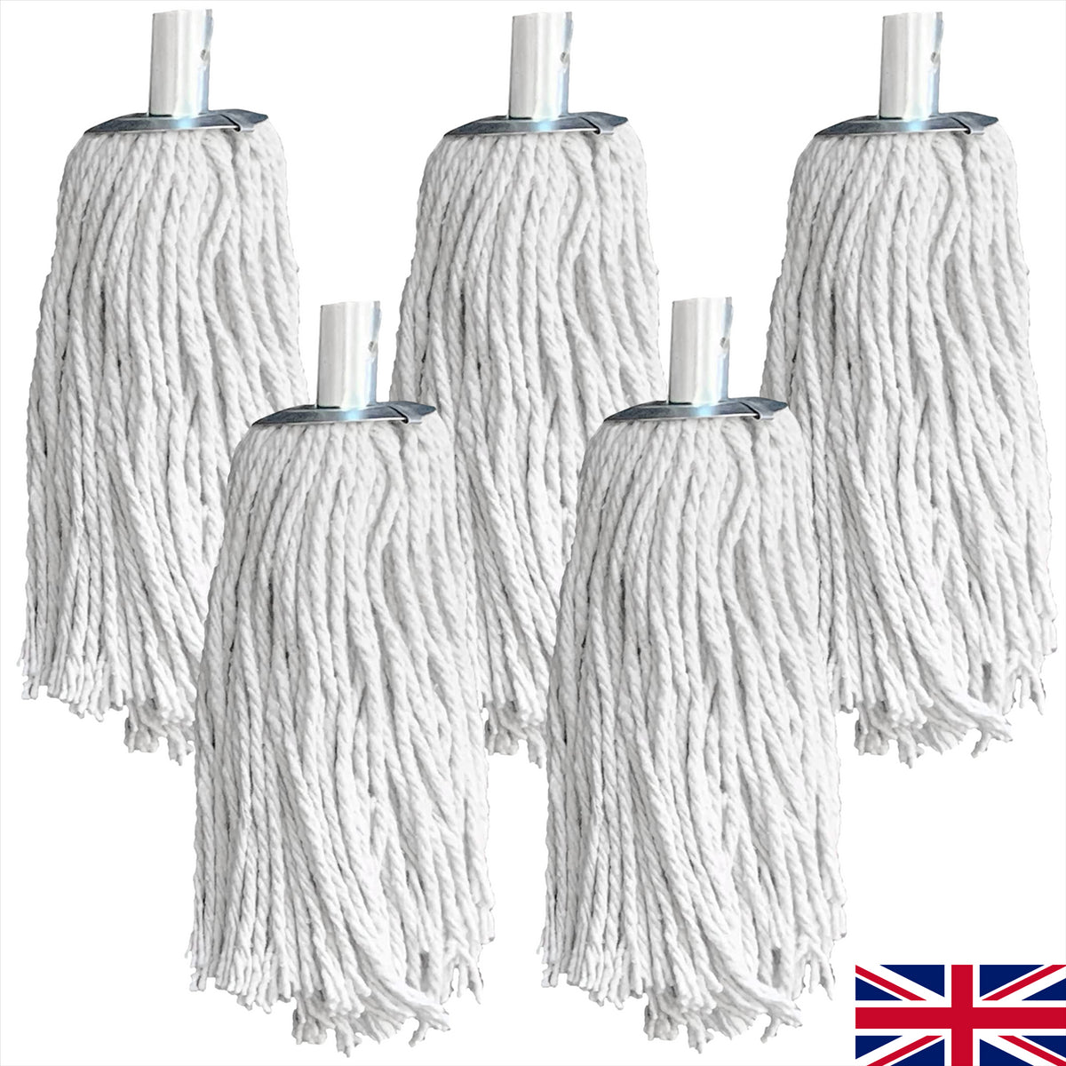 Cotton Mop with Galvanised Socket Fitting - 10 PY - Pack of 5