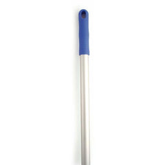 Blue Aluminium Colour Coded Screw Fit Metal Hygiene Brush Mop Handle - The Dustpan and Brush Store