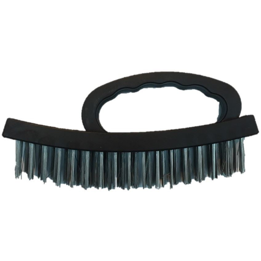 Wire Scrubbing Brush with D Grip Handle and Strong Metal Bristles - The Dustpan and Brush Store