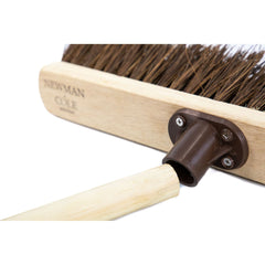 Newman and Cole 18" Natural Bassine Broom Head with Plastic Bracket Supplied with Handle