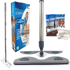 Static Floor Mop with 2 Packs of Dry Wipes