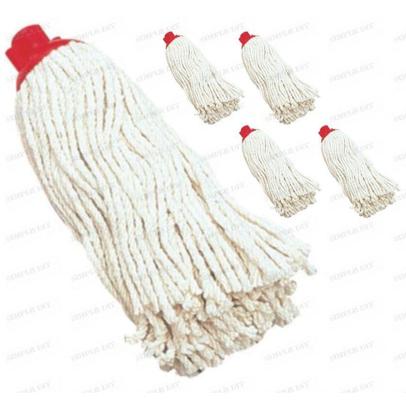 Plastic Socket Mop Head, 10PY Strong Plastic Socket, Durable Cotton Mop Head, Case of 5 - The Dustpan and Brush Store
