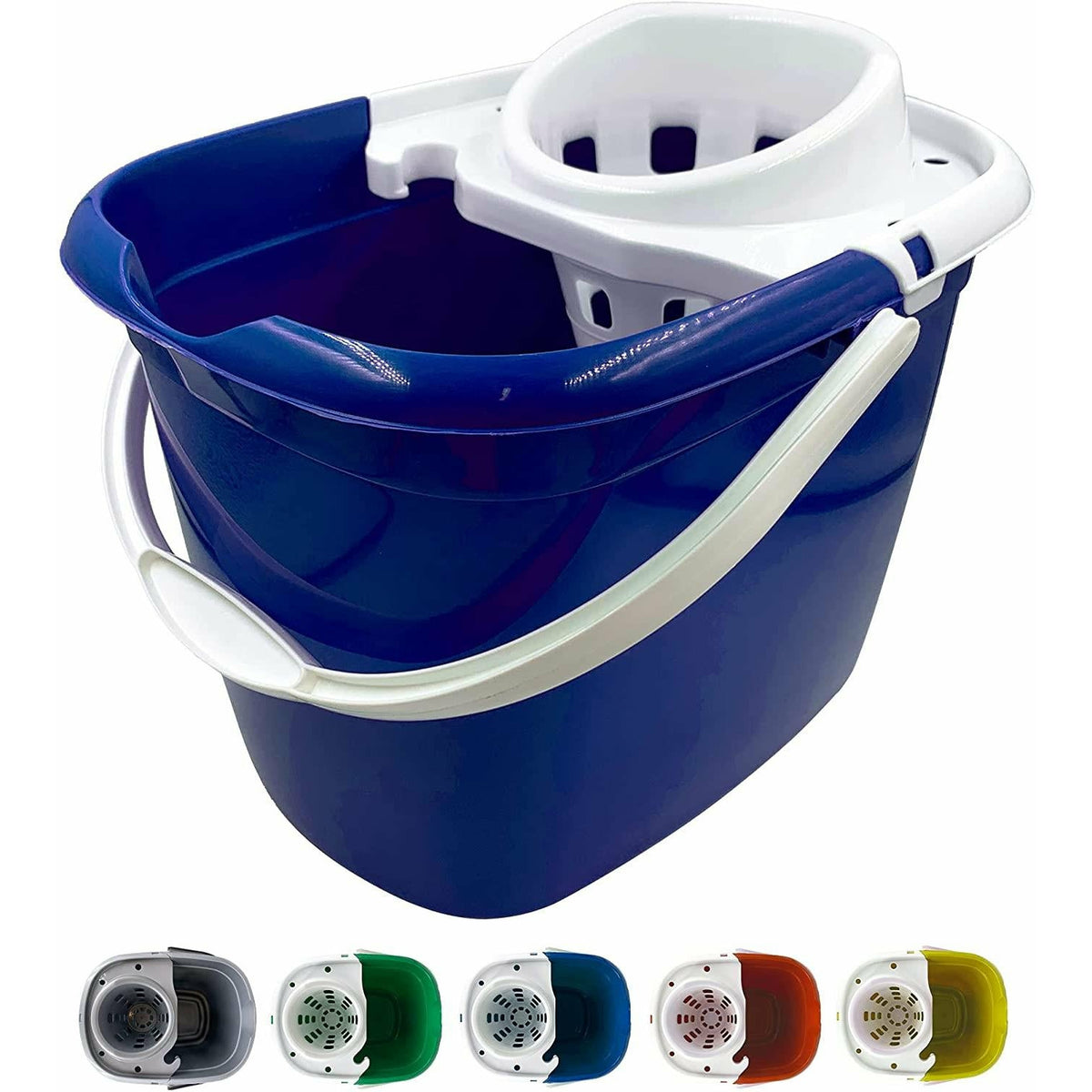 12L Blue Plastic Mop Bucket and Wringer