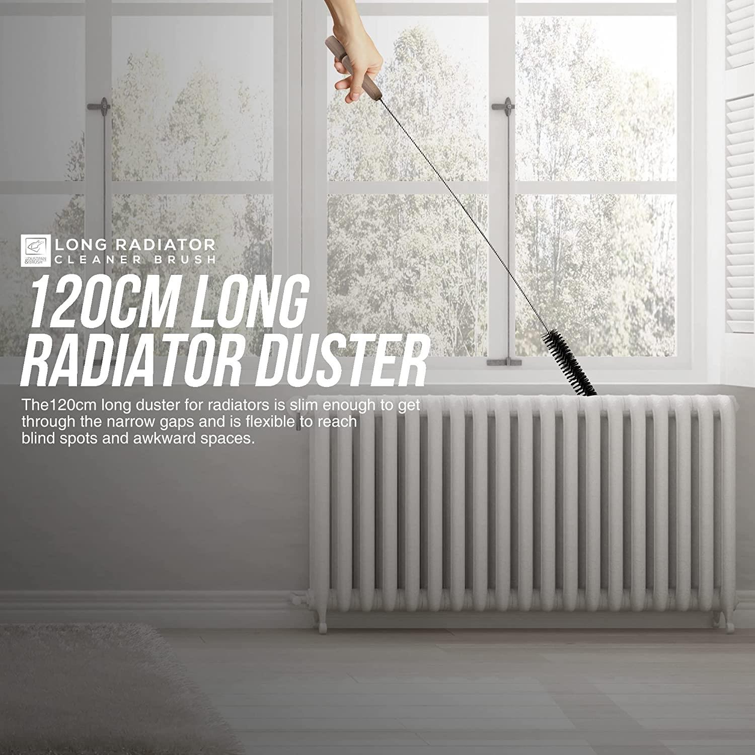 Long Handle Easy Reach Radiator Cleaning Bristle Brush Dust Duster