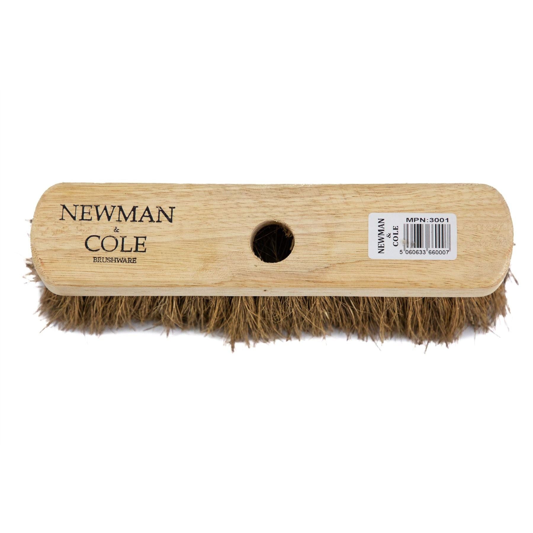 Newman and Cole 10" Natural Coco Broom Head with Hole Supplied with Handle
