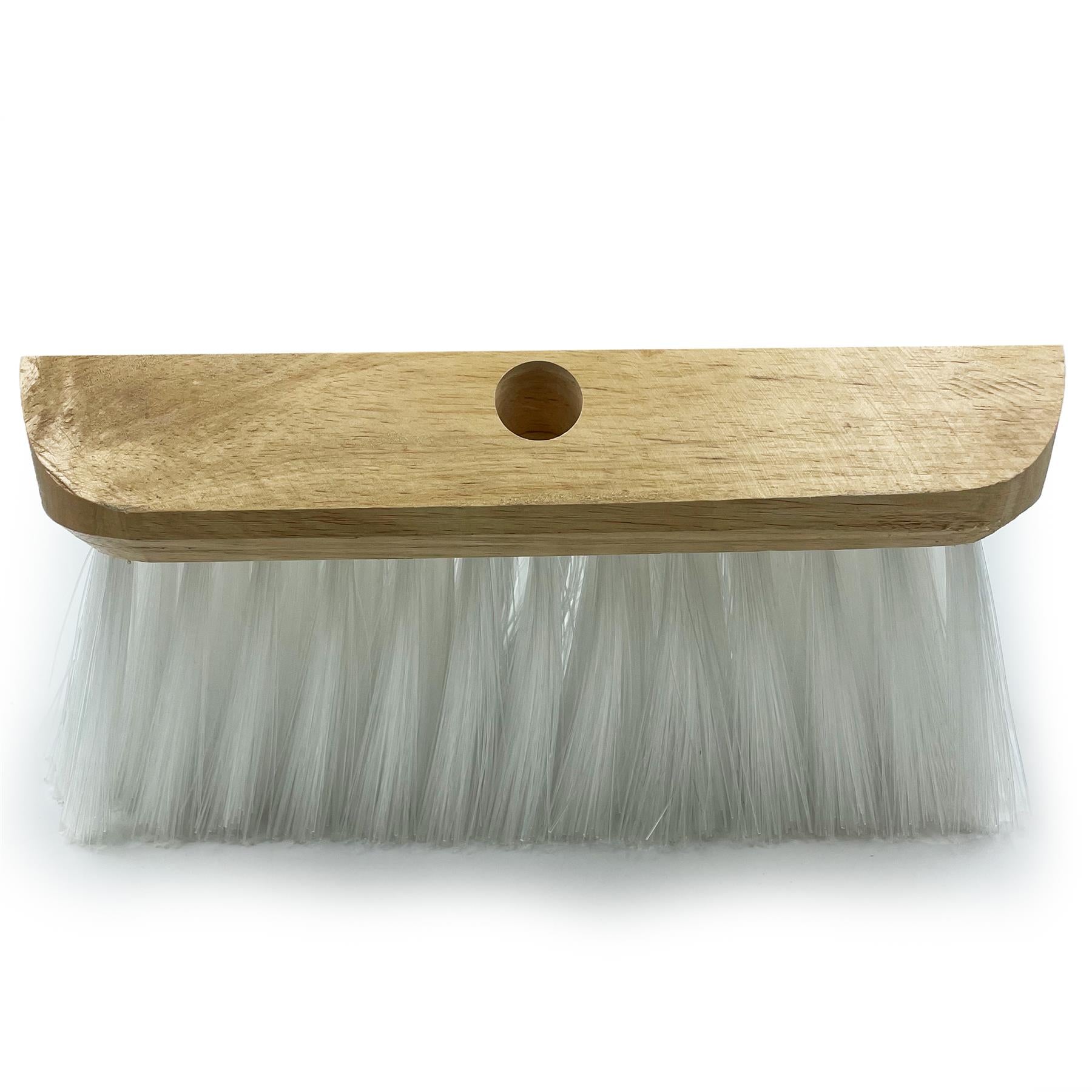 Universal Wooden Gutter Lawn Sweeper Brush Broom Wood Head with Synthetic Bristles