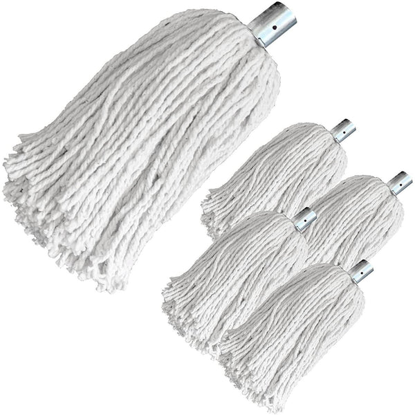 Cotton Mop with Galvanised Socket Fitting - 12 PY - Pack of 5
