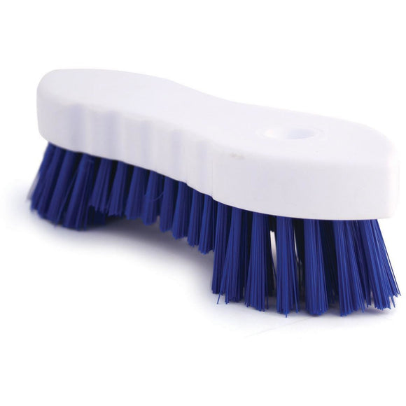 Blue Scrubbing Brush Food Hygiene Stiff Double Winged Floor Scrub Hand Deck Brush - The Dustpan and Brush Store
