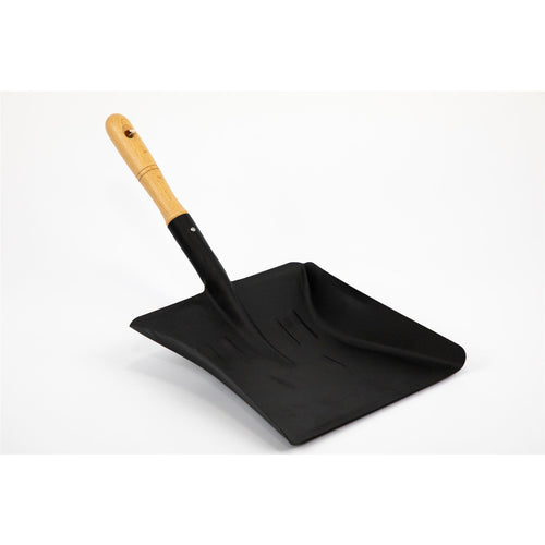 Strong Metal Coal Shovel 9 Inch Fireside Dust Ash Pan Spade with Wooden Handle - The Dustpan and Brush Store